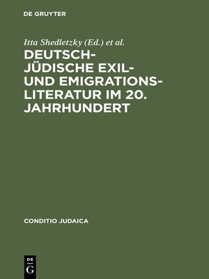 cover image of Deutsch-jüdische Exil- und Emigrationsliteratur im 20. Jahrhundert